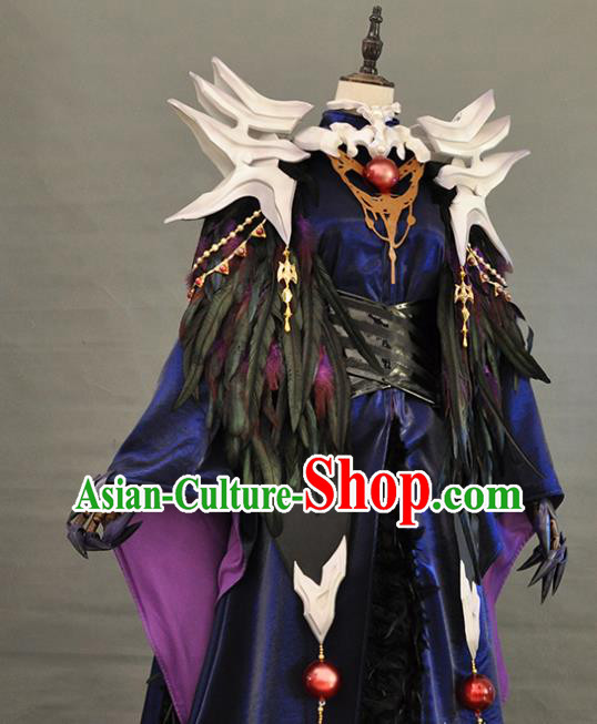 Top Game Character Empress Garment Costumes Traditional Goddess Clothing Cosplay Queen Dress Outfits