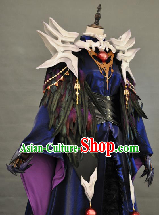 Top Game Character Empress Garment Costumes Traditional Goddess Clothing Cosplay Queen Dress Outfits