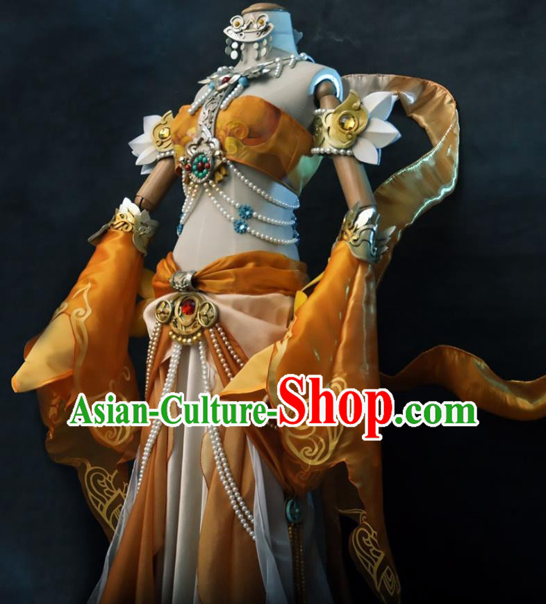 China Ancient Goddess Clothing Cosplay Court Empress Dress Outfits Traditional Game Flying Fairy Garment Costumes