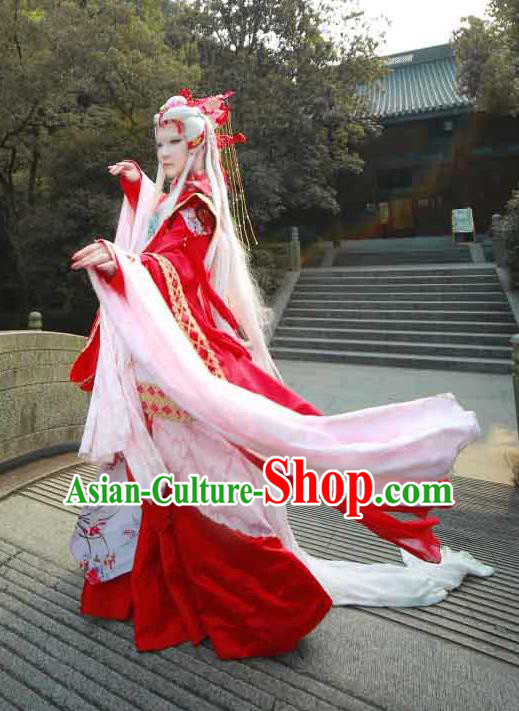 Chinese Puppet Show King Wedding Garment Costumes Ancient Swordsman Red Uniforms Traditional Cosplay Royal Highness Clothing