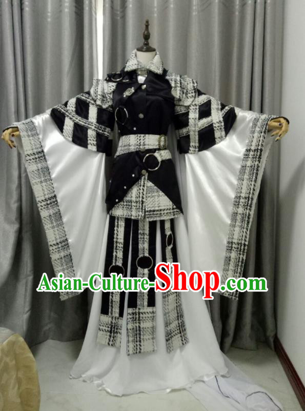 Chinese Puppet Show Chivalrous Male Garment Costumes Ancient Swordsman Uniforms Traditional Cosplay Young Knight Clothing