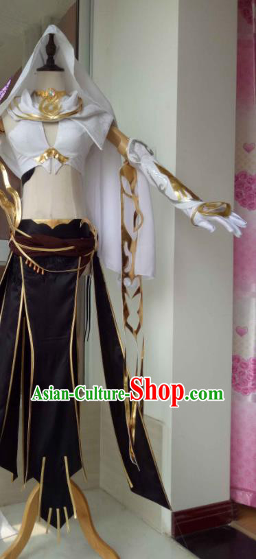 China Ancient Swordswoman Clothing Cosplay Female Knight Dress Outfits Traditional JX Online Garment Costumes