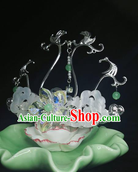 Chinese Jin Dynasty Princess Hair Crown Traditional Hanfu Hair Accessories Ancient Swordswoman Hairpin