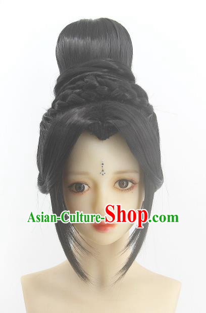 Chinese Cosplay Swordswoman Hair Accessories Ancient Bride Wigs Headwear Traditional Hanfu The Untamed Jiang Yanli Hairpieces