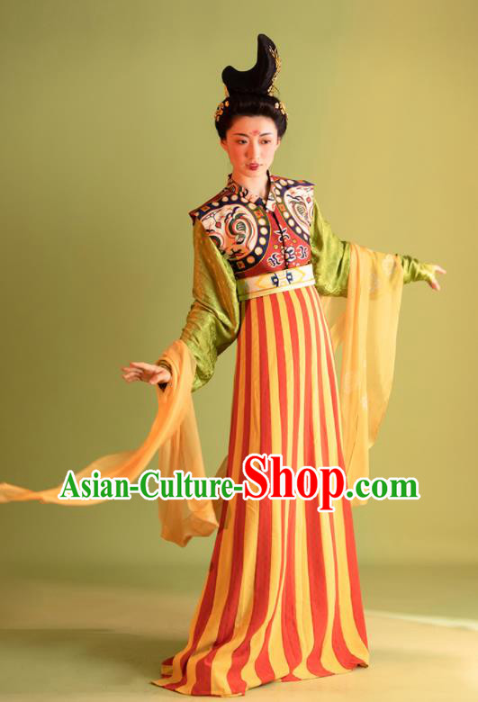 China Tang Dynasty Dance Lady Historical Clothing Traditional Court Hanfu Dress Ancient Palace Princess Garment Costumes
