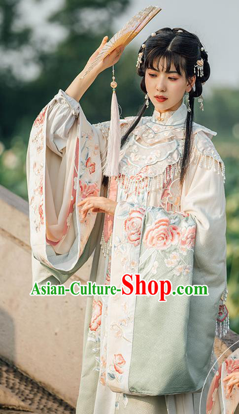 China Ancient Palace Princess Garment Costumes Ming Dynasty Beauty Historical Clothing Traditional Court Hanfu Dress Complete Set