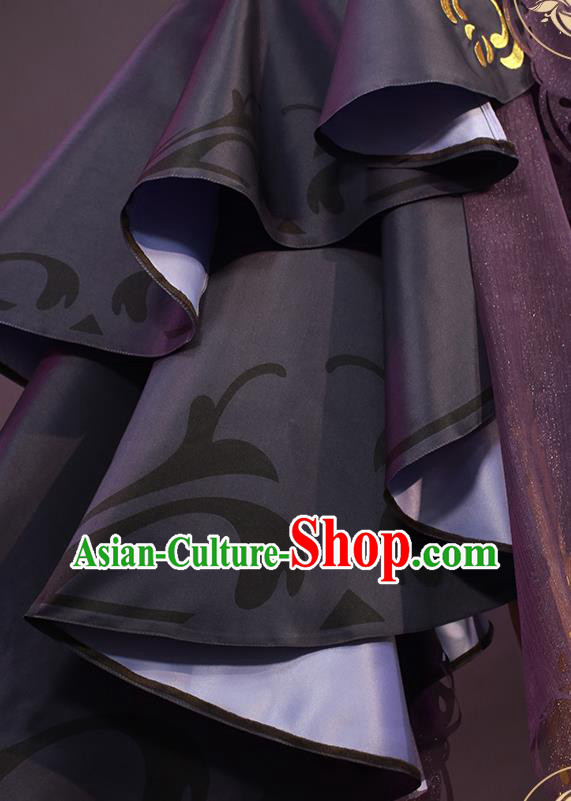 Custom Cartoon Young Lady Clothing Cosplay Angel Garment Costumes Female Warrior Black Dress