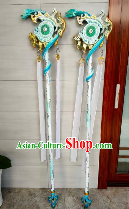 Custom Chinese Handmade Swordsman Props Cosplay Mace Accessories Puppet Show Sceptre
