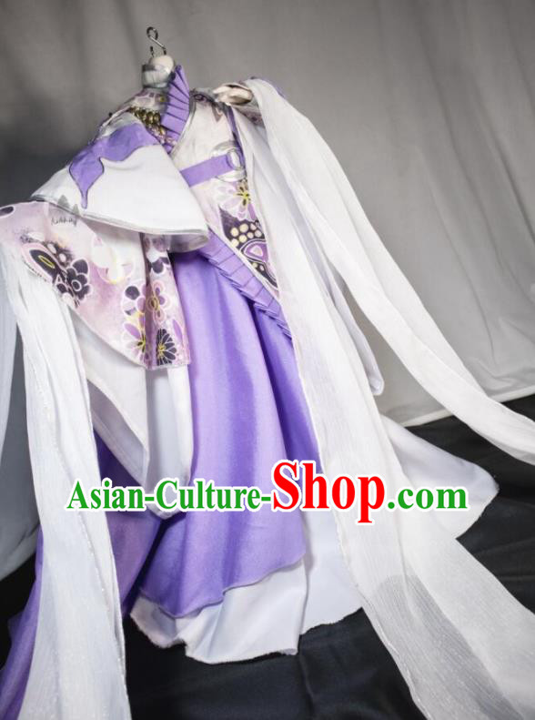 Custom Chinese Cosplay Swordswoman Garment Costumes Puppet Show Feng Die Dress Outfits Ancient Fairy Princess Clothing
