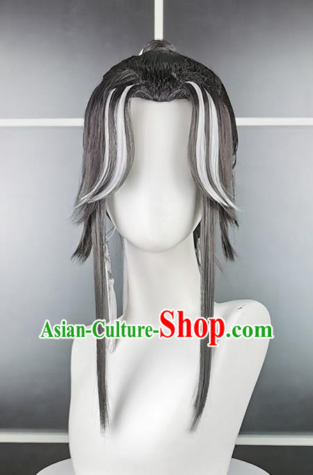 Chinese Ancient Swordsman Hair Accessories Cosplay Young Knight Hairpieces Traditional JX Online Xue Zhi Wigs Headdress