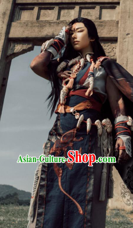 China Ancient Young Hero Clothing Traditional Swords of Legends Jin Yun Garment Costumes Cosplay Swordsman Apparels