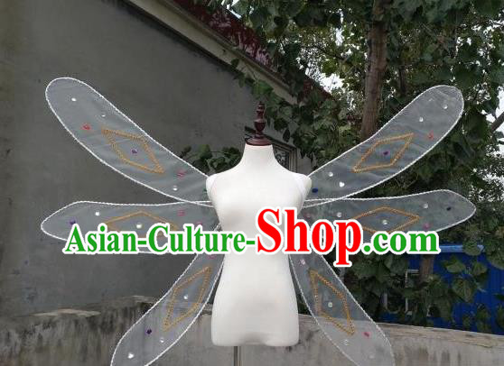 Top Brazilian Parade Back Accessories Cosplay Angel Decorations Miami Catwalks Props Stage Show Organza Wings
