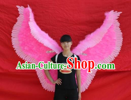 Top Miami Angel Props Stage Show Pink Feather Wings Catwalks Back Accessories Brazil Parade Giant Decorations