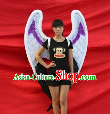 Top Brazil Parade Back Decorations Miami Catwalks Deluxe Feather Props Stage Show Angel Giant Wings Opening Dance Accessories
