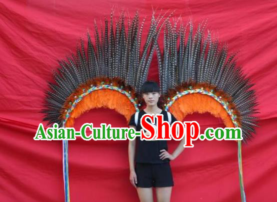 Top Brazil Parade Decorations Miami Angel Catwalks Props Stage Show Deluxe Feather Wings Opening Dance Back Accessories