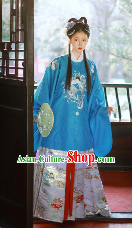China Traditional Women Hanfu Dress Apparels Ancient Palace Beauty Garment Costumes Ming Dynasty Princess Historical Clothing