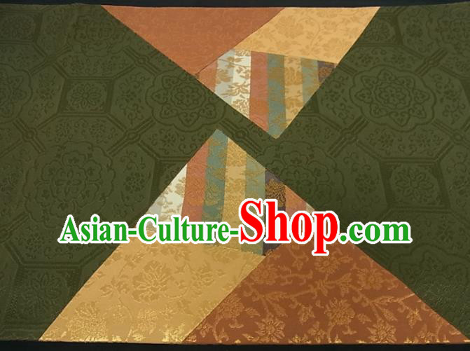 Traditional Japanese Yukata Robe Brocade Girdle Accessories Kimono Belt Handmade Nishijin Tapestry Waistband