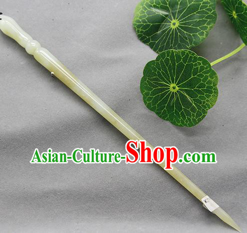 China Traditional Cheongsam Hair Accessories Ancient Hanfu Hair Stick Classical Jade Mangnolia Headpiece Handmade Carving Hairpin