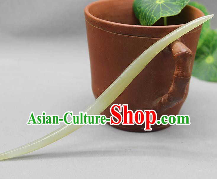 China Traditional Hanfu Hair Accessories Qin Dynasty Hair Stick Ancient Empress Headwear Handmade Jade Hairpin