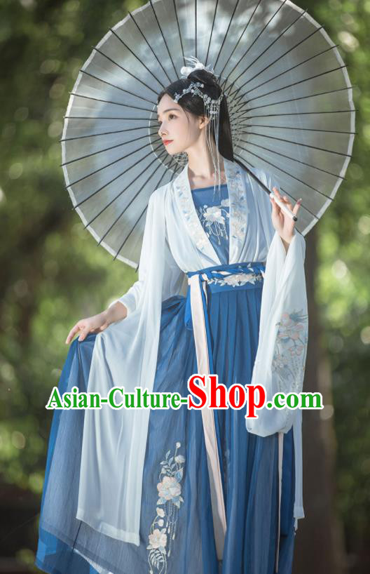 China Tang Dynasty Young Woman Garment Costumes Traditional Hanfu Dress Attire Ancient Female Swordsman Historical Clothing