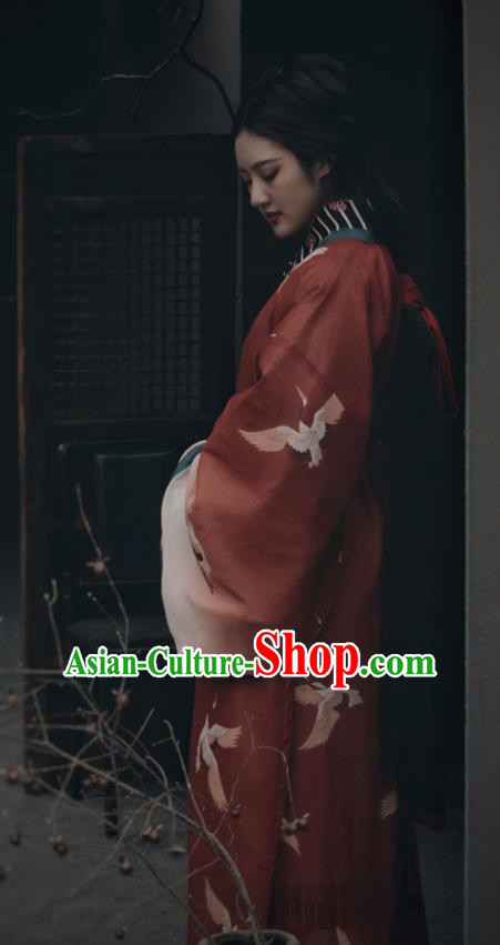 China Ancient Imperial Consort Hanfu Dress Apparels Han Dynasty Court Beauty Garment Costumes Traditional Historical Clothing