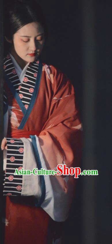 China Ancient Imperial Consort Hanfu Dress Apparels Han Dynasty Court Beauty Garment Costumes Traditional Historical Clothing