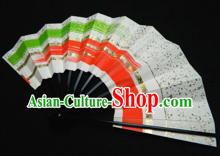 Japan Handmade Craft Fans Kimono Performance Accordion Geisha Dance Folding Fan Traditional Court Paper Fan
