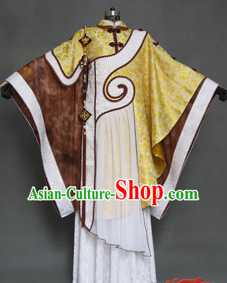 China Cosplay Monk Hanfu Clothing Ancient Swordsman Garment Costumes Traditional Puppet Show Buddhist Knight Mu Shaoai Uniforms