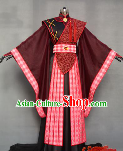 China Cosplay Chivalrous Knight Hanfu Clothing Ancient King Garment Costumes Traditional Puppet Show Swordsman Uniforms