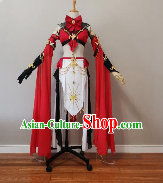 China Traditional JX Online Swordswoman Clothing Cosplay Fairy Garment Costumes Ancient Young Lady Dress Outfits