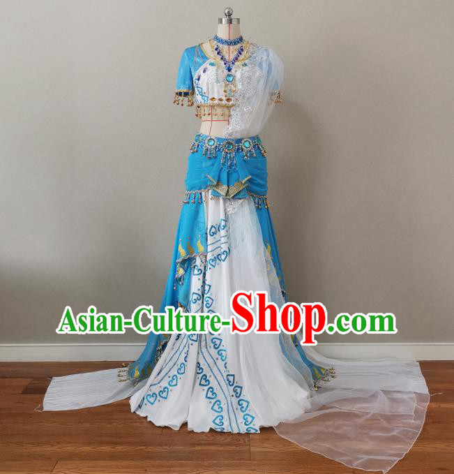 Professional Cosplay Fairy Princess Garment Costumes Indian Dance Dress Outfits Traditional Female Swordsman Clothing