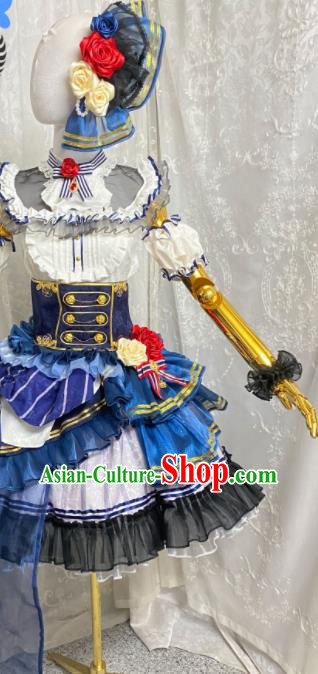 Top Cartoon Young Beauty Clothing Cosplay Songstress Dress Halloween Fancy Ball Magic Lady Garment Costume