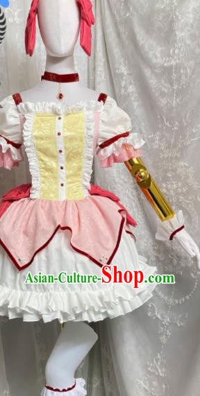 Top Halloween Fancy Ball Magic Lady Garment Costume Cartoon Young Beauty Clothing Cosplay Maidservant Pink Short Dress