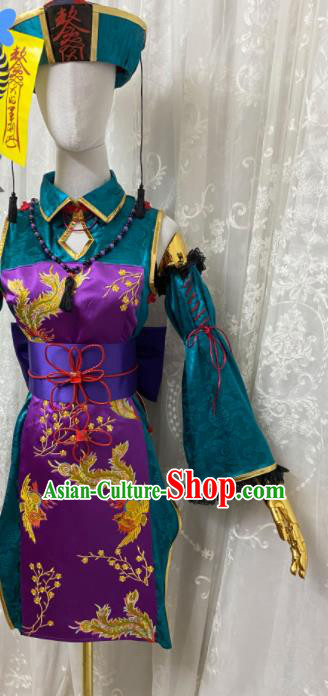 Top Halloween Fancy Ball Zombie Woman Garment Costume Cartoon Character Clothing Cosplay Angel Blue Short Dress