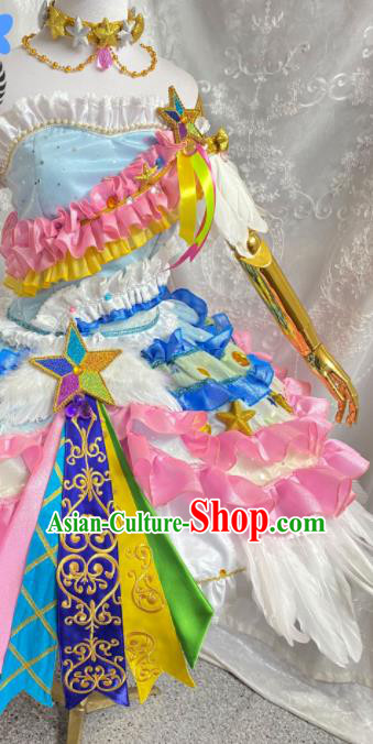 Top Cartoon Flowers Fairy Princess Clothing Cosplay Angel Short Dress Halloween Fancy Ball Garment Costume