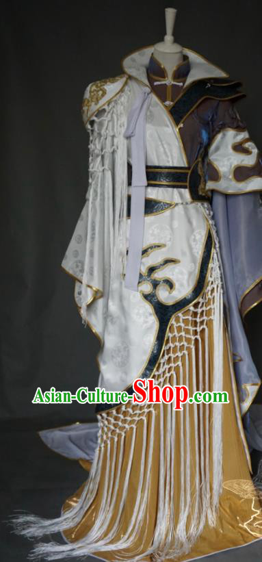 Chinese Traditional Puppet Show Swordsman Garment Costumes Cosplay Young Childe Clothing Ancient Royal King Uniforms