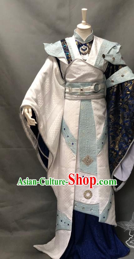 Chinese Cosplay Crown Prince Clothing Ancient Taoist Uniforms Traditional Puppet Show Swordsman Murong Ning Garment Costumes