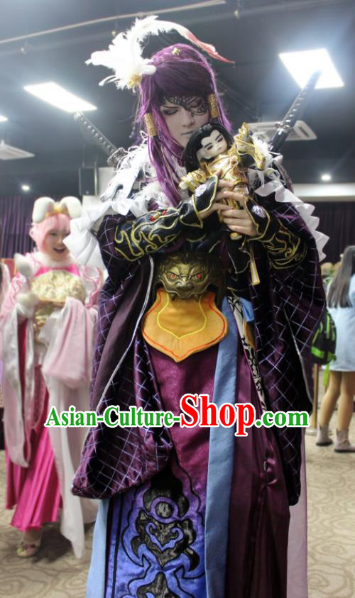 Chinese Ancient Young Hero Uniforms Traditional Thunderbolt Fantasy Swordsman Sha Wusheng Garment Costumes Cosplay Royal Prince Clothing