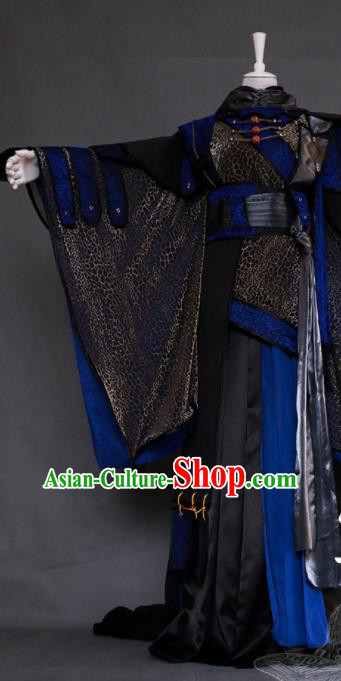 Chinese Cosplay Castellan Clothing Ancient Swordsman Uniforms Traditional Puppet Show Knight Jian Wuji Garment Costumes