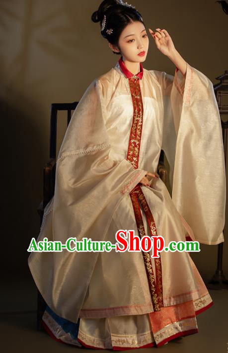 China Ancient Court Beauty Garment Costumes Traditional Noble Woman Hanfu Dress Apparels Ming Dynasty Imperial Consort Historical Clothing