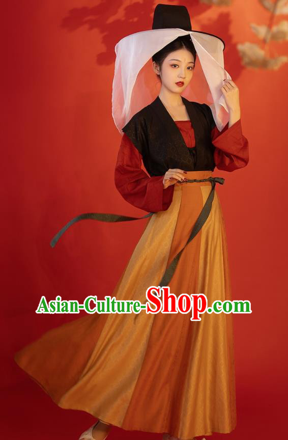 China Traditional Civilian Lady Hanfu Dress Apparels Tang Dynasty Court Maid Historical Clothing Ancient Young Beauty Garment Costumes