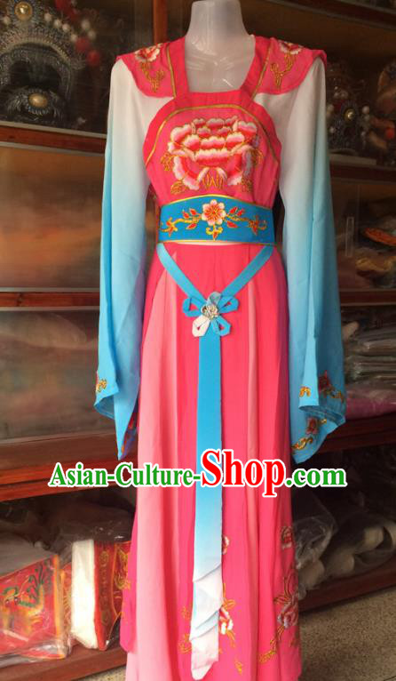 China Traditional Opera Fairy Garment Costumes Ancient Palace Lady Clothing Beijing Opera Actress Pink Dress Outfits