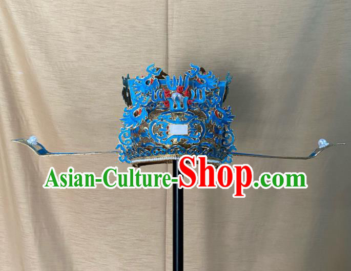 Handmade China Ancient Prime Minister Hat Peking Opera Laosheng Headdress Beijing Opera Official Helmet Headwear