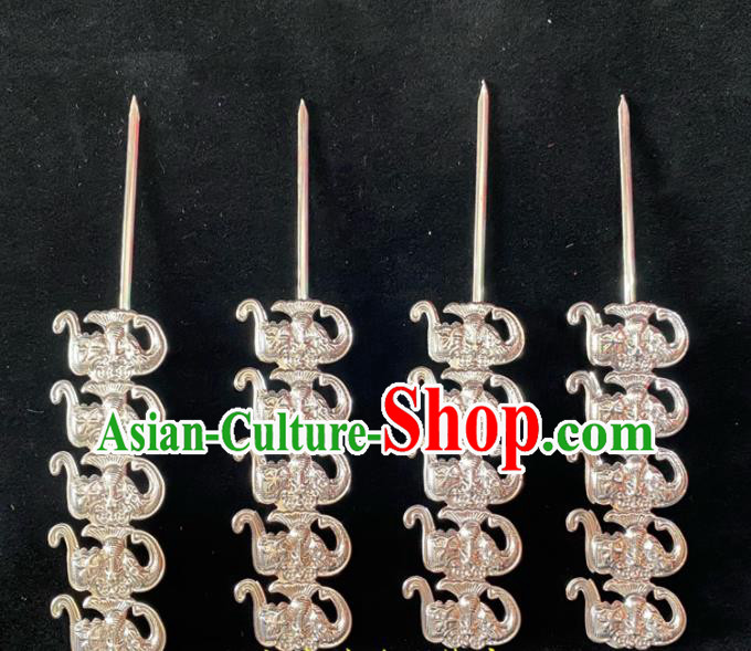 Chinese Beijing Opera Hua Tan Hair Accessories Peking Opera Noble Lady Hair Stick Traditional Opera Princess Five Bats Hairpin