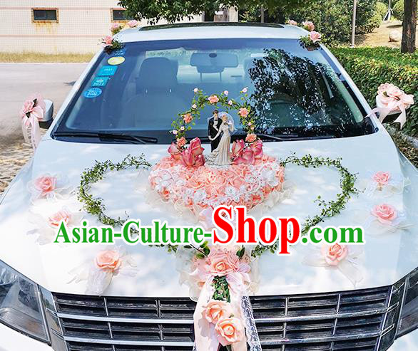 Wedding Car Decorations Love Rose Flowers Bouquet Wedding Car Ornaments