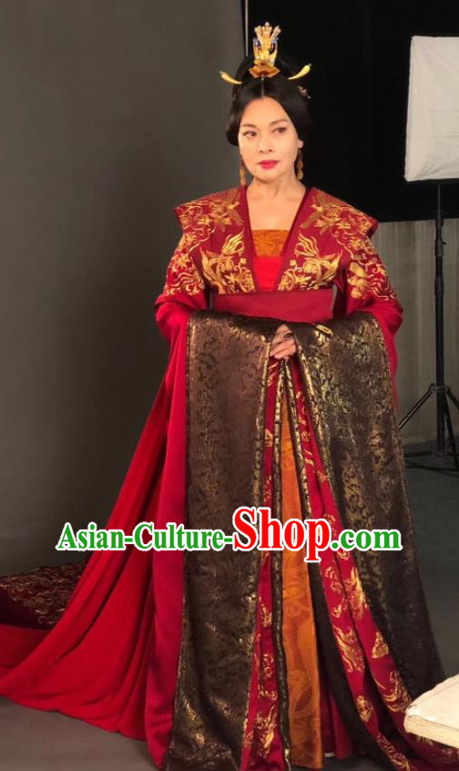 China Southern and Northern Dynasties Clothing Ancient Empress Hanfu Dress Garments The Rebel Princess Replica Costumes and Headpieces