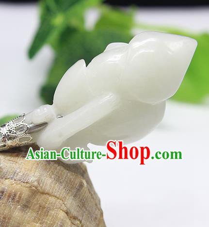China Handmade Hair accessories Woman Hairpin Ancient Princess Jade Rose Hair Stick