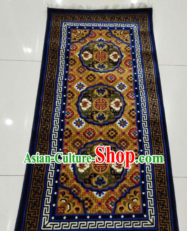 Chinese Handmade Rug Tibetan Lucky Flowers Rug