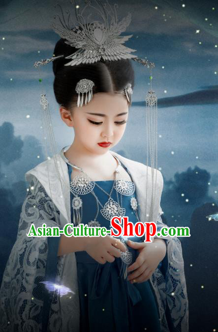 Chinese Tang Dynasty Empress Dress Ancient Palace Garment Costumes Traditional Children Clothing
