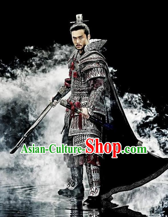 Korean Traditional Ancient General Garment Costumes TV Series GyeBaek Armor Clothing Complete Set